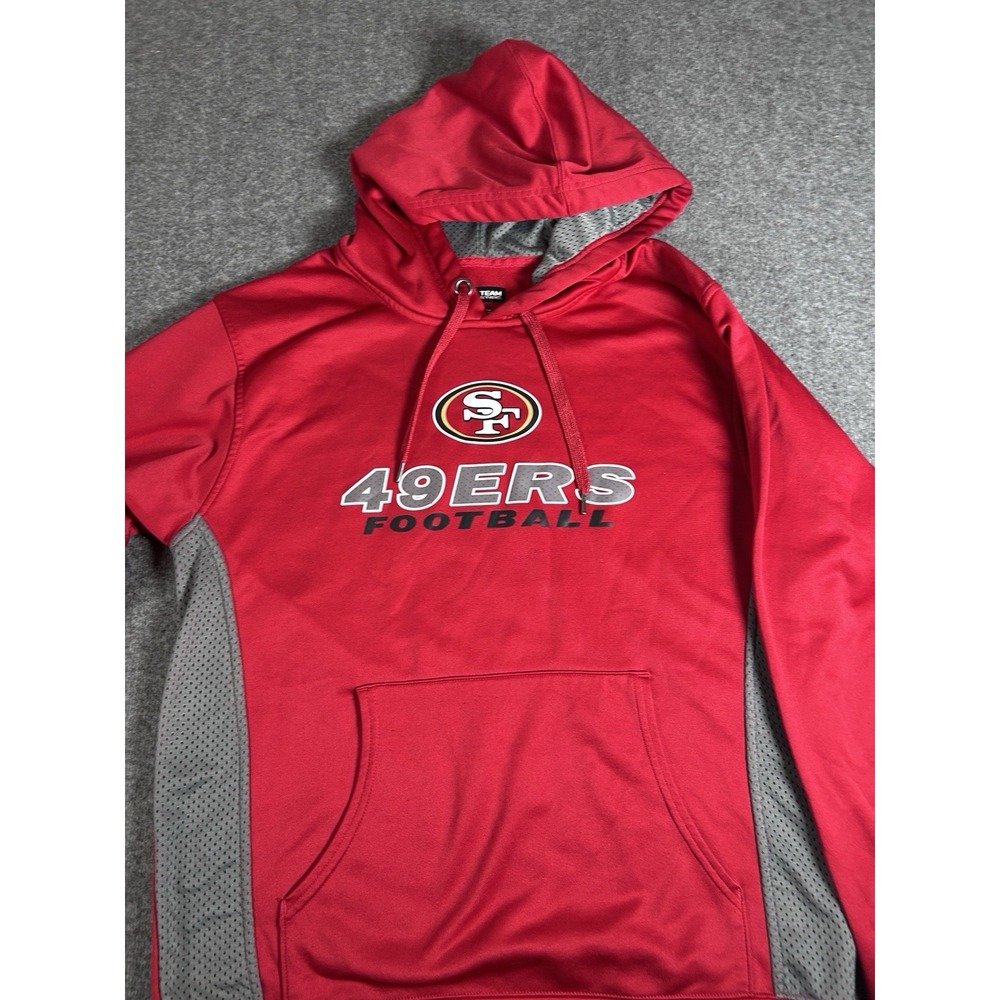San Francisco 49ers Men‎ Hoodie M Red NFL Team Apparel Fleece Logo